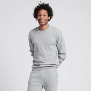 Naadam Cotton Cashmere Sweatshirt - Size S - Grey
